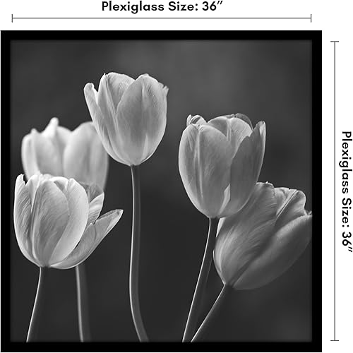 Vista 809 de Americanflat - Marco para póster de 71 x 74 cm con plexiglás pulido, portarretratos negro de madera industrializada, Epic Collection, marco ancho