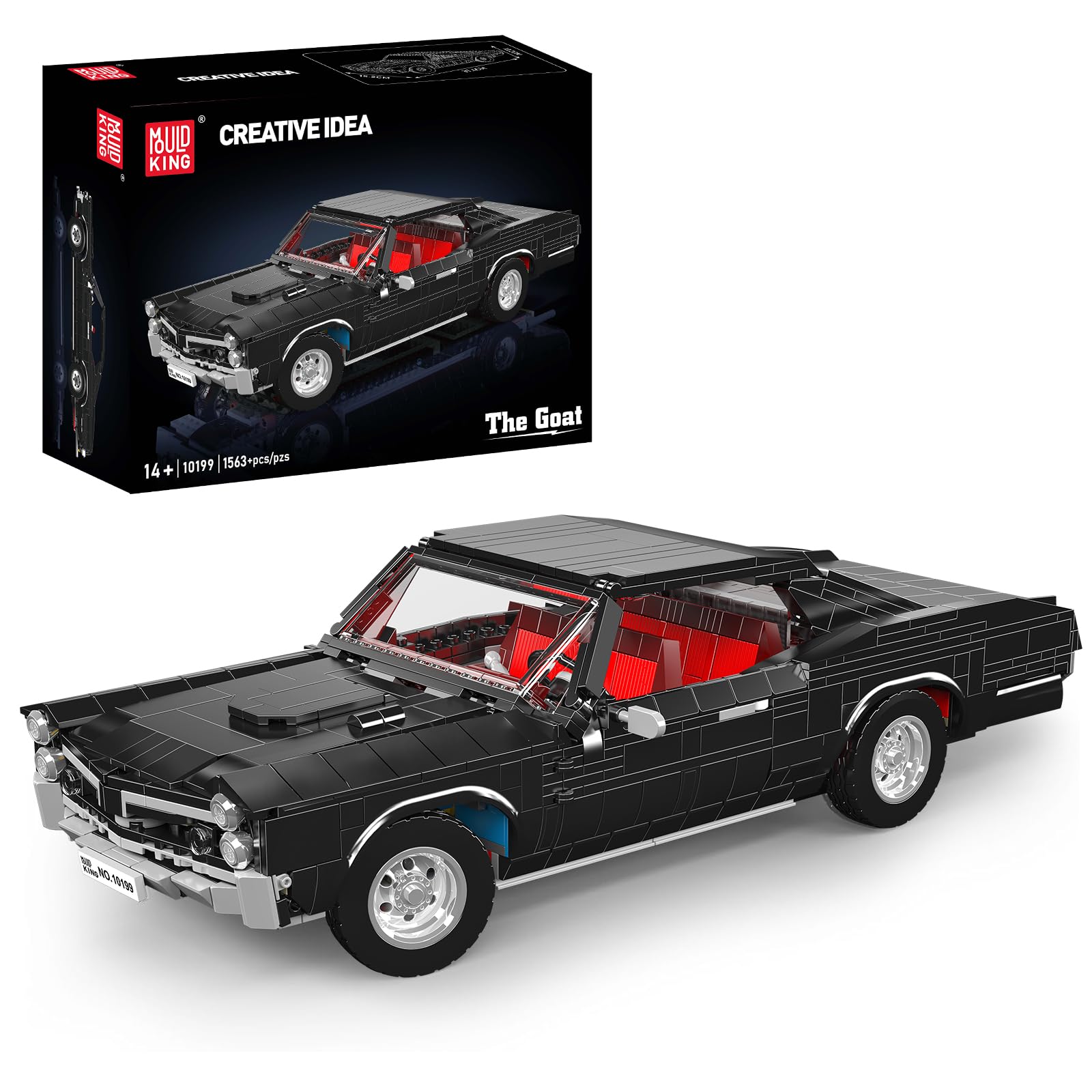 Photo 1 of Mould King 10199 Car Model Kits, MOC Bricks Collectible Sportscar Building Blocks, Car Building Kits for Adult, Static Version 1563 PCS