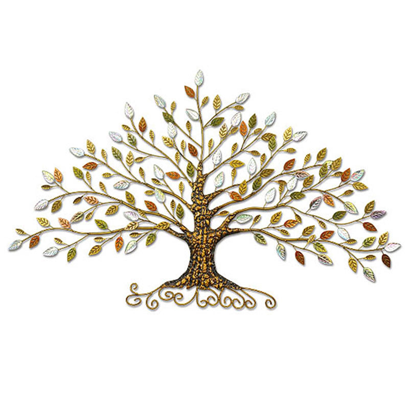 Árbol Decorativo de Pared de Hierro Forjado,Arbol De La Vida Decoracion Pared Metal,Adorno de Pared Tridimensional,Adorno de Entrada,Decoración para Salas de Estar,Cafeterías y Estudios
