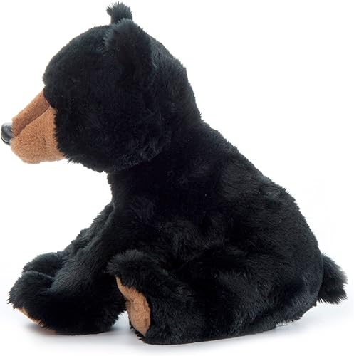 Miniatura 9 de The Petting Zoo Oso de peluche, regalos para niños, animales salvajes del zoológico Onez, juguete de peluche de oso negro de 9 pulgadas