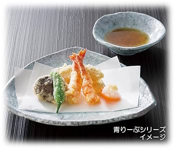 Amazon.co.jp: 萬古焼 青りーぶ つき出し皿 直径約28cm 電子