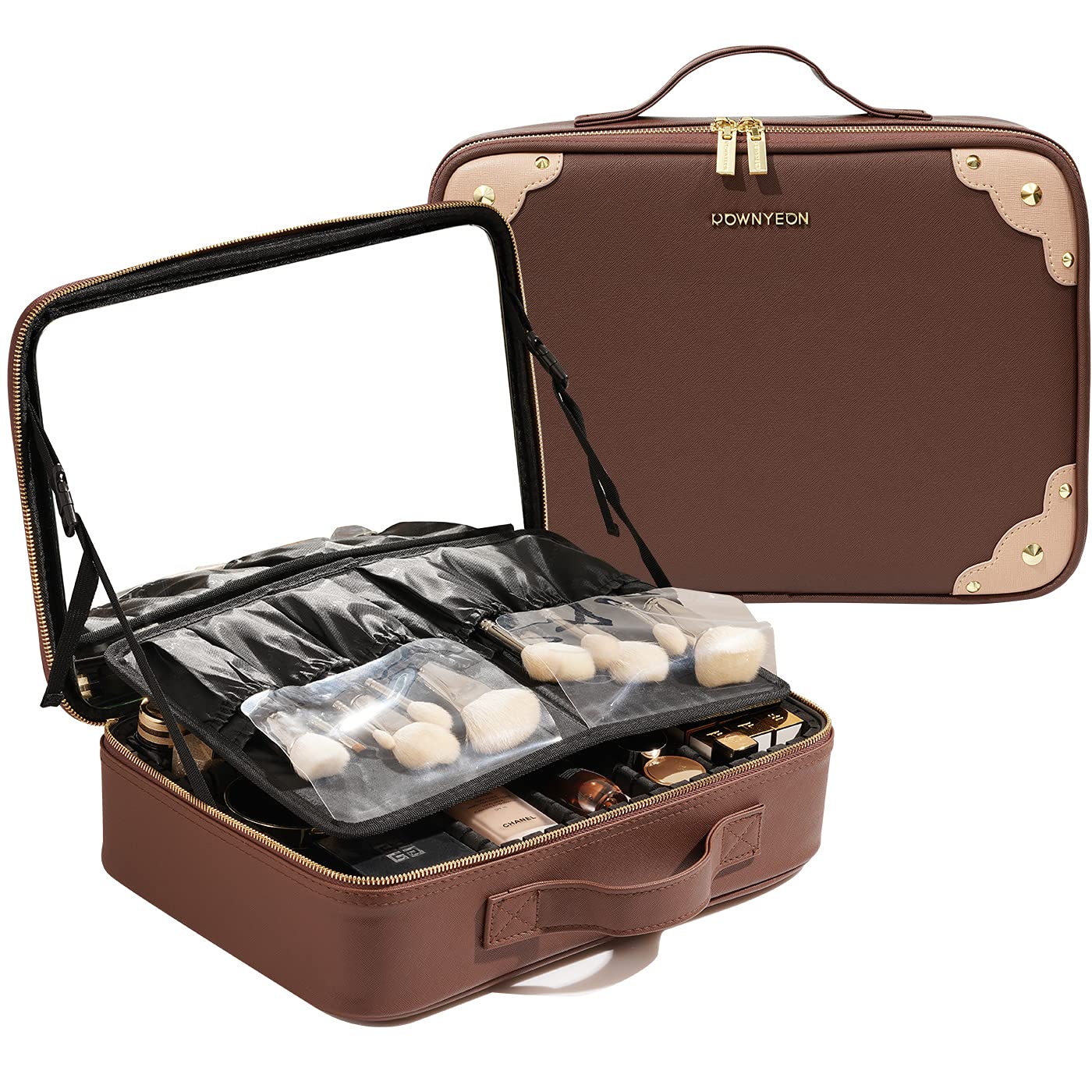 portable makeup train case