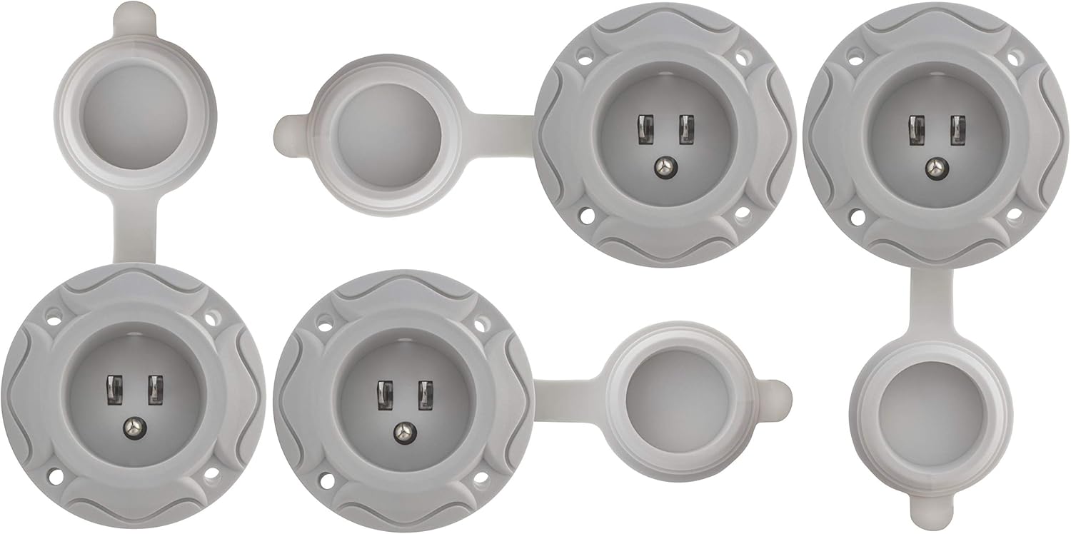 AC WORKS Super Durable Industrial Grade Power Input Inlet (1.5FT Inlet W/ 15/20A Household-White)