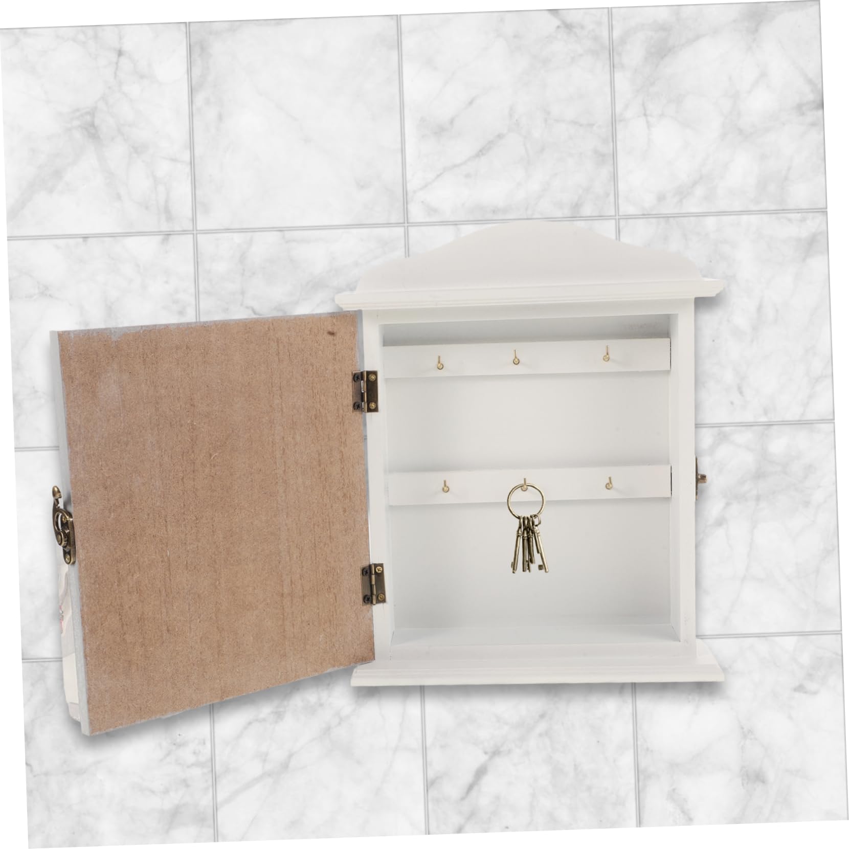 Caja De Llaves De Pared Rústica y Vintage Organizador De Llaves De Madera