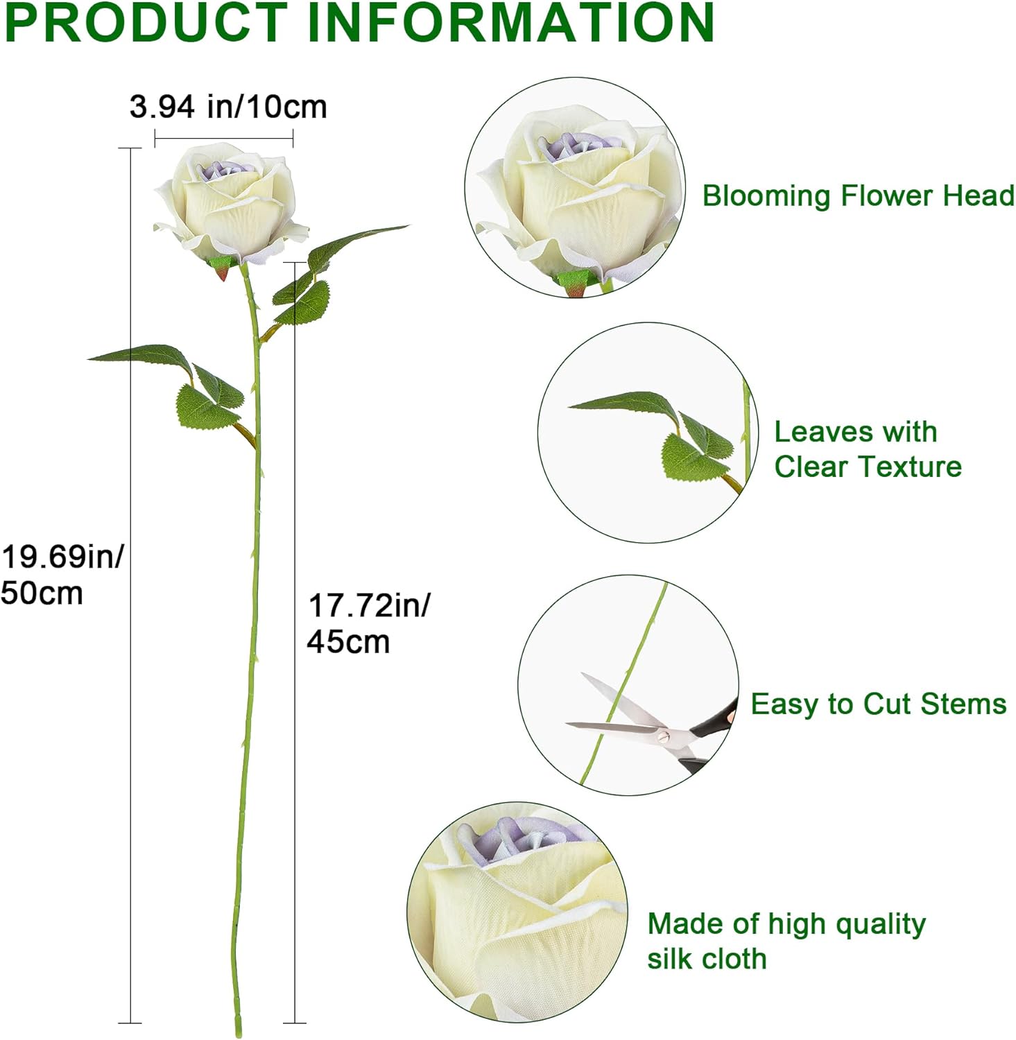 Artificial Flowers Roses Touch Fake Rose Bouquet Flower Stem for Wedding Centerpieces DIY Wreath Home Decorations Silk Roses Mothers Party Fake Outdoor Flowers Decor (Purple Heart 50PCS)