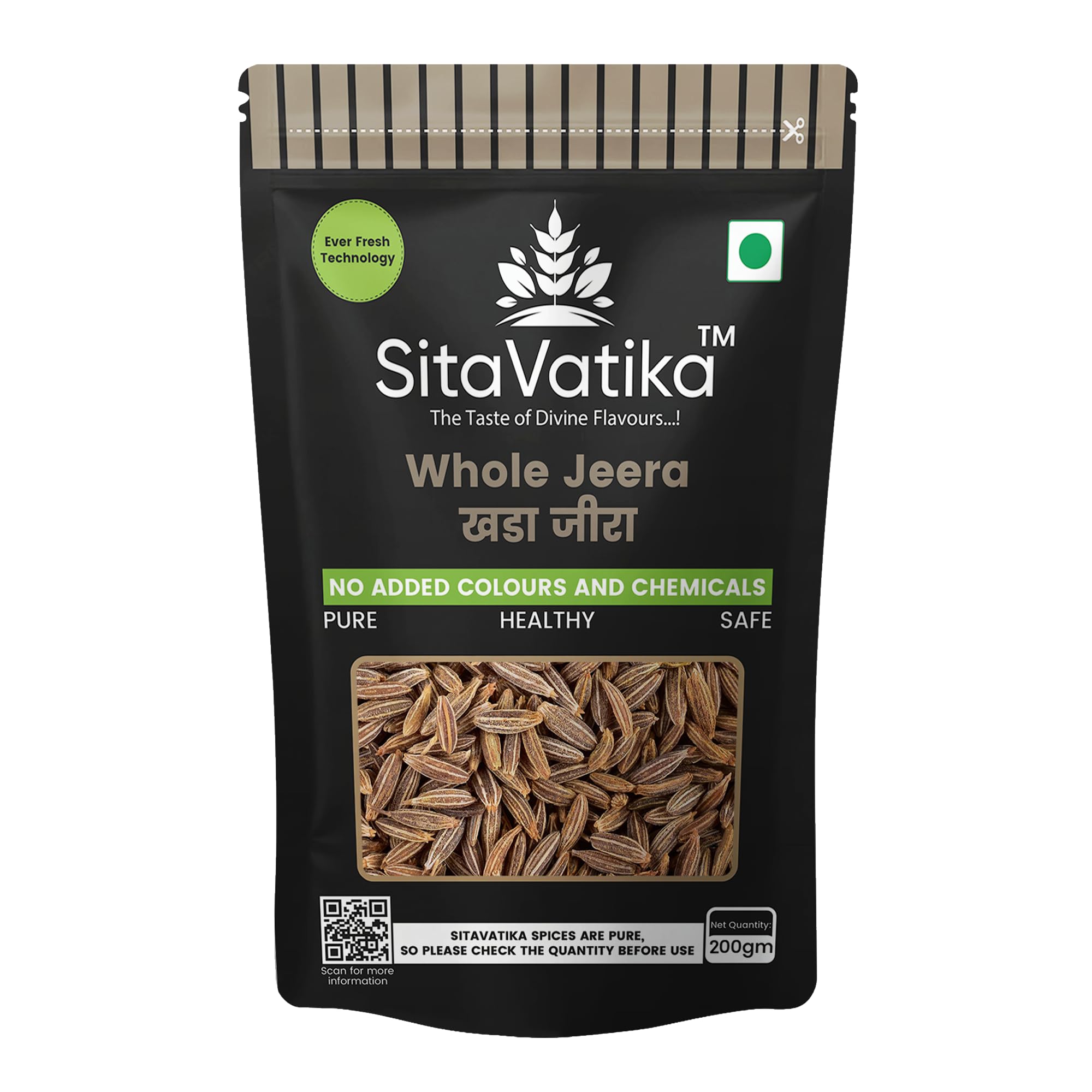 SITAVATIKA Fresh Jeera 200gm No Added Colours and Chemicals Fresh Natural Cumin Whole Seeds, Rich & Strong Flavour Whole Spices Zeera-image-18