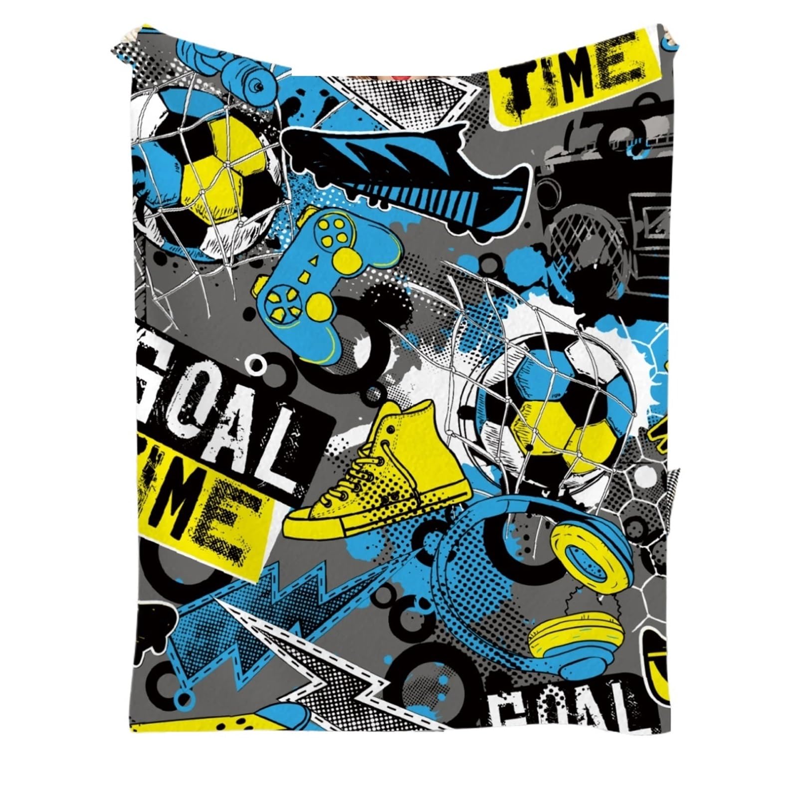 WSQHAO Football Printed Soft Warm Throw Blanket Winter For Couch Bed for Bed Couch(Color3)