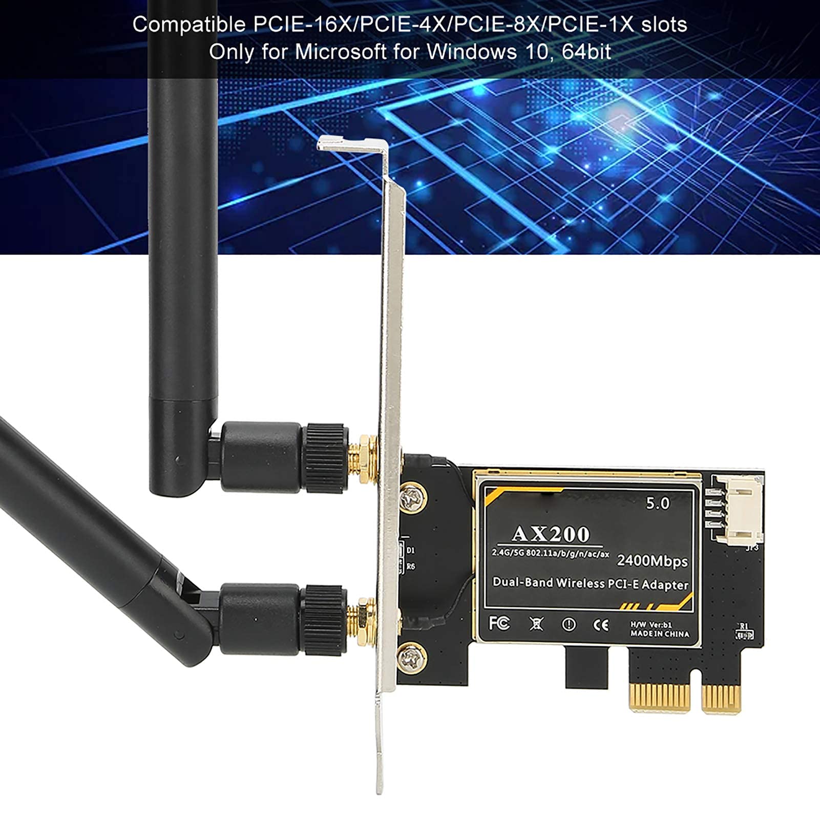 Cudy Nuova scheda PCIe Wireless WiFi 6 PCIe AX3000 per PC, Bluetooth 5.2, AX200, 3000Mbps WiFi