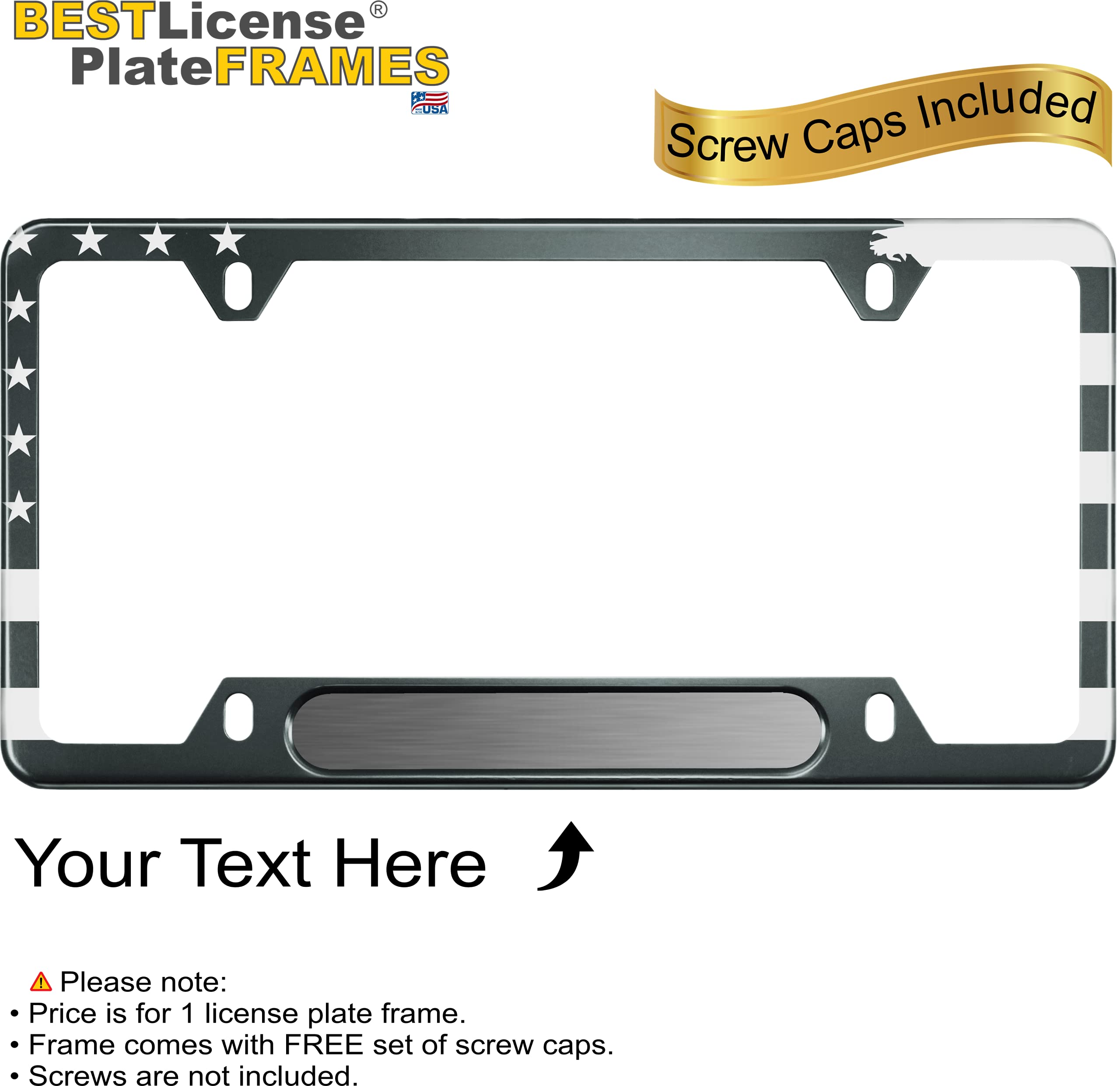 USA Patriotic | American Flag Custom Personalized Anodized Aluminum Thin Top | - Picture 63 of 133