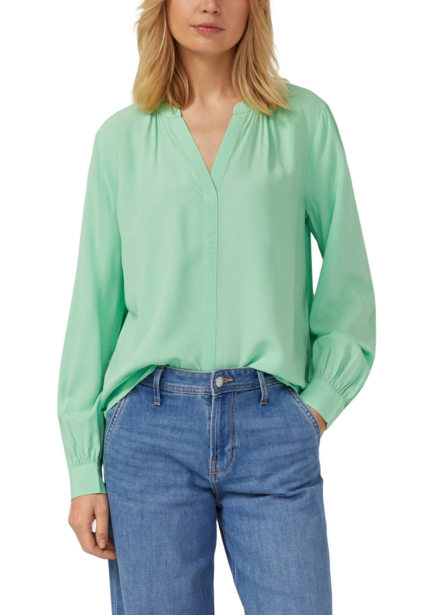 s.Oliver Weiche Viskose-Bluse mit Raffung
