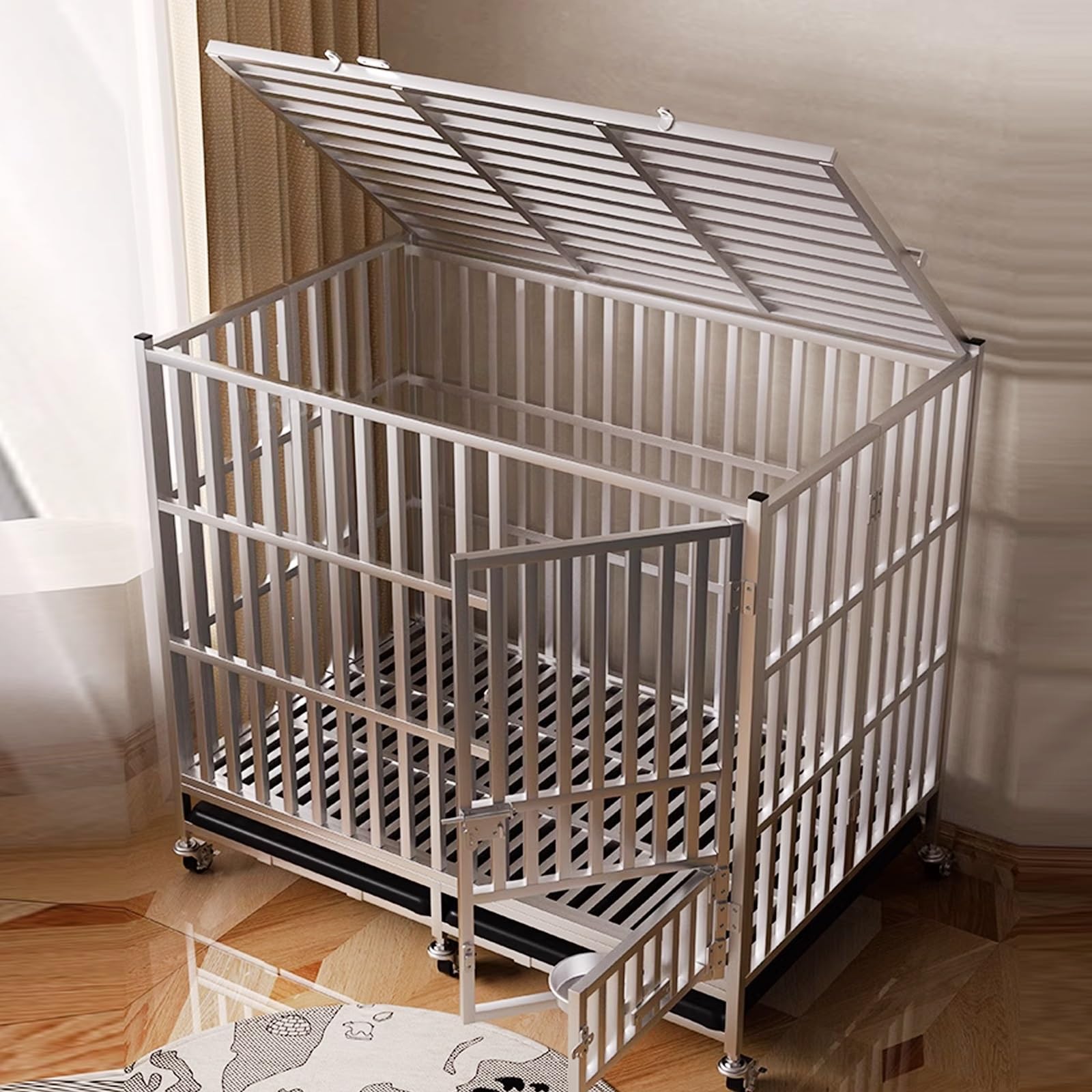 〝Dog cage〟All stainless 【在庫❷】　　　売約済 Amazon.com: Heavy Duty Dog Crate Stainless Steel Extra Heavy Duty