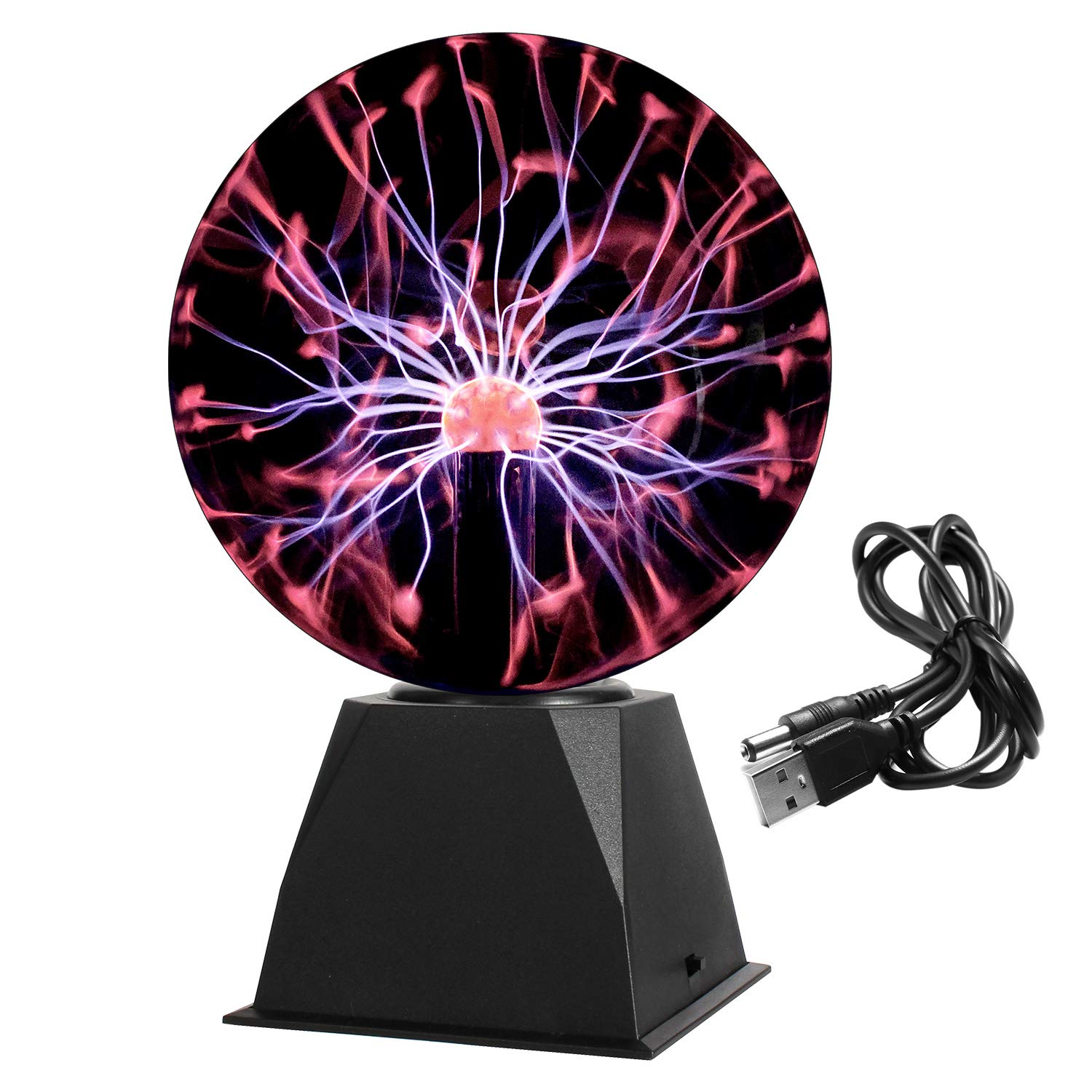 Gresus Magic Plasma Ball Lamp - Touch & Sound Sensitive Interactive USB Powered Plasma Lamp Nebula Sphere Globe