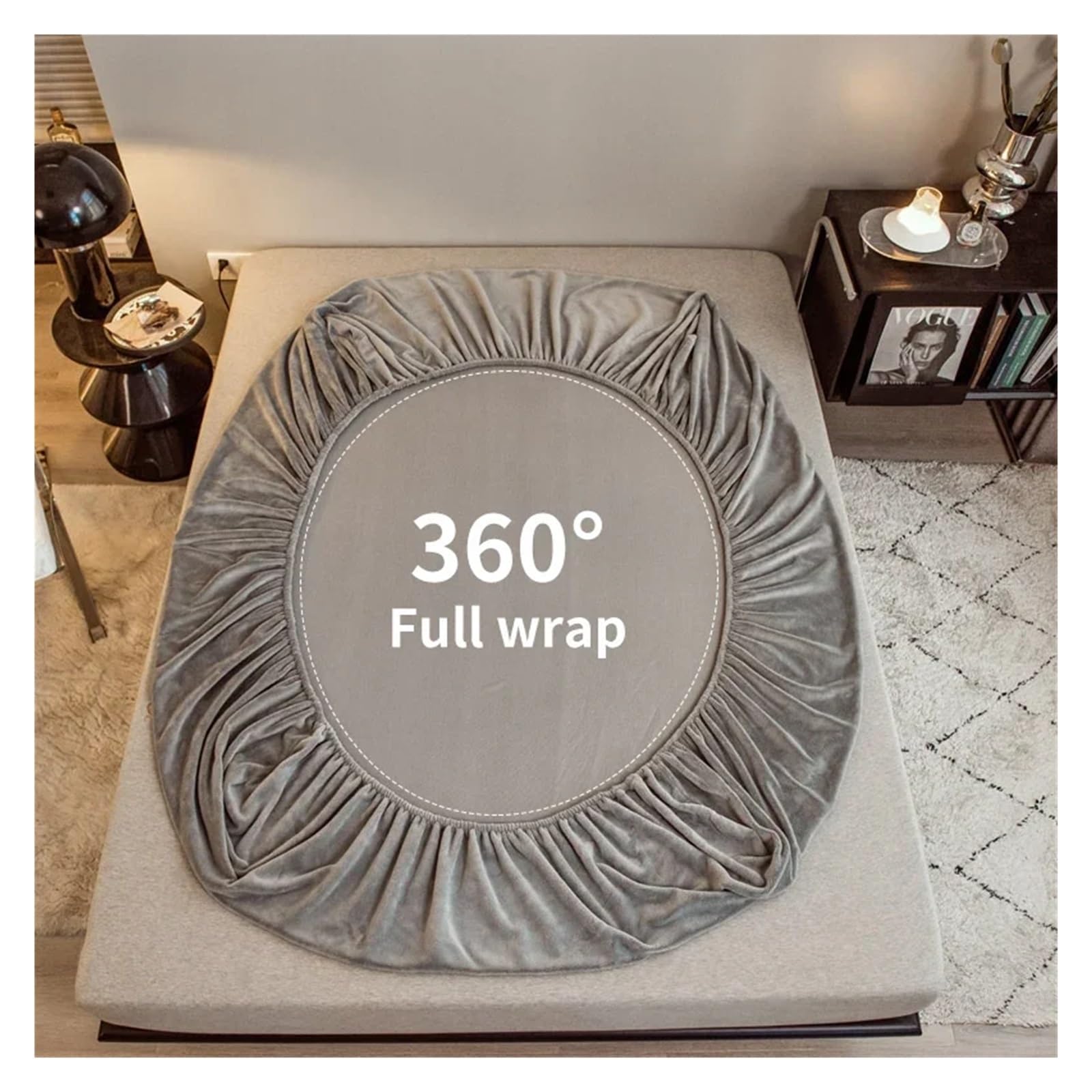 Sábanas de Invierno Gruesas Terciopelo Leche, sábana Ajustable con Banda elástica, Color Liso Muy cálido para otoño e Invierno(Color 7,150x200cm 3pcs)