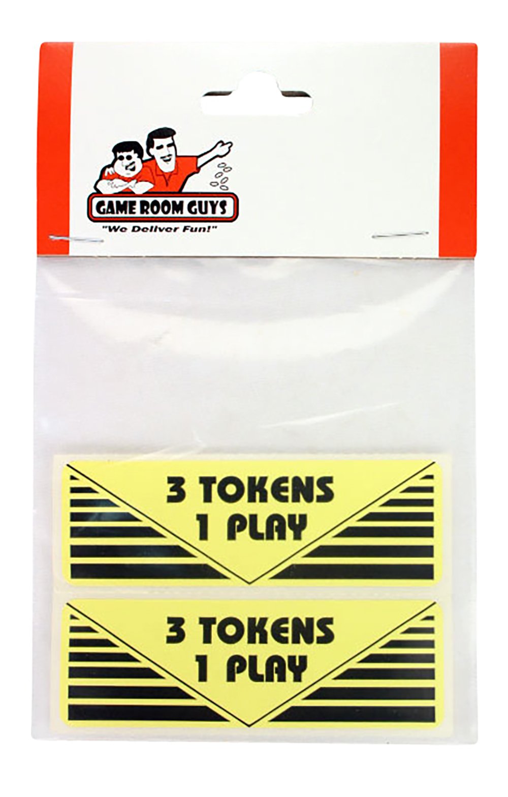 Game Room GuysArcade Pinball 3 Tokens 1 Play Sticker - Set of 2