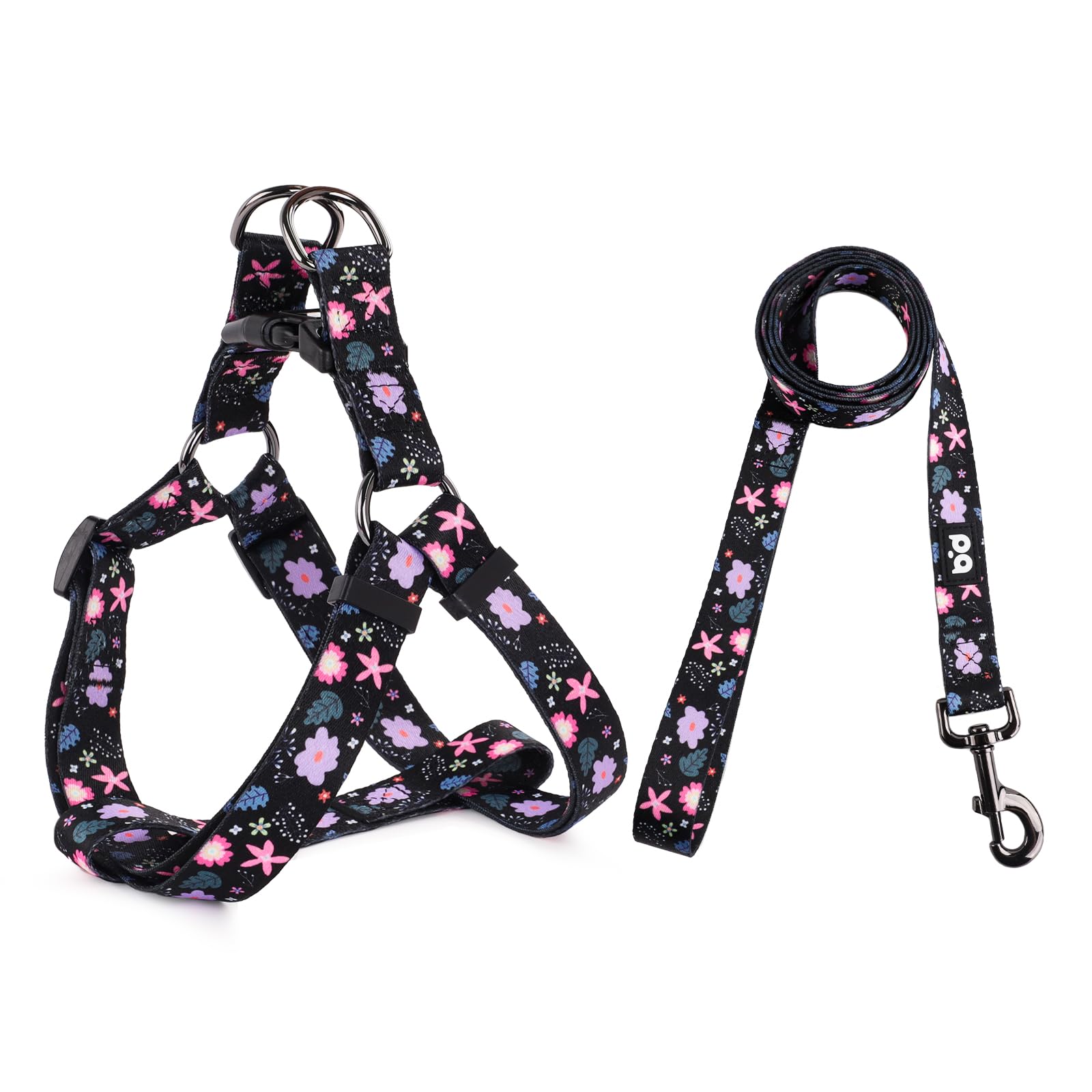 QQPETS Dog Harness Leash Set Adjustable Heavy Duty No Pull Halter Harnesses for Small Medium Large Breed Dogs Back Clip Anti-Twist Perfect for Walking — image 1