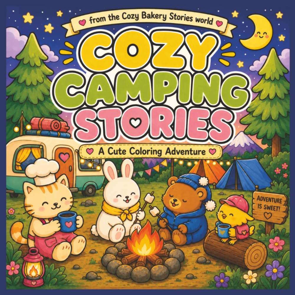 Cozy Camping Stories: Bold & Easy Coloring Book (Cozy Animal Stories)