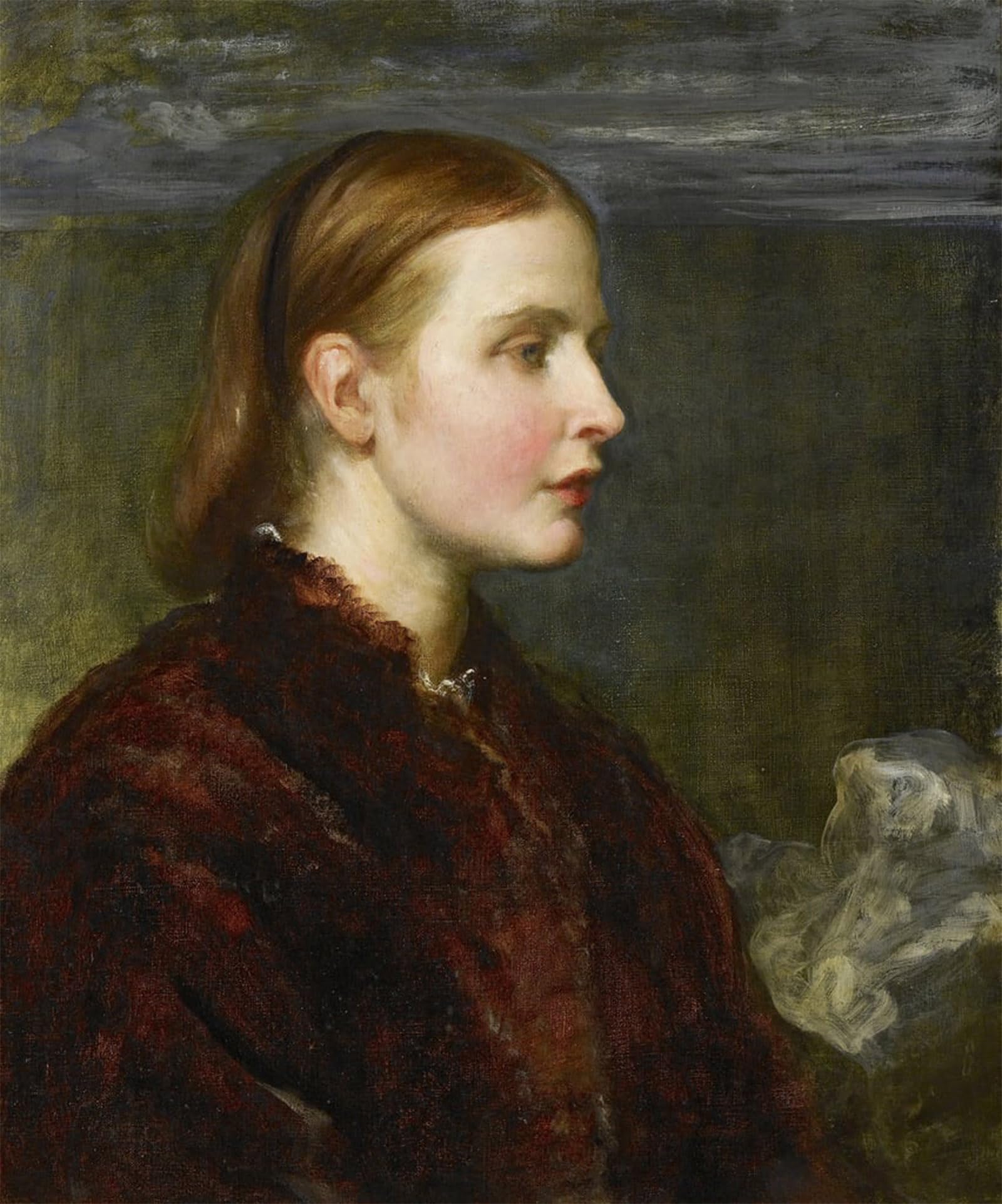 POSTERIIk Famous Modern Artwork Art Mural Miss Eliza Ann Ogilvy by George Frederick Watts Oil Paintings Pictures for Home Decor 60x90cm