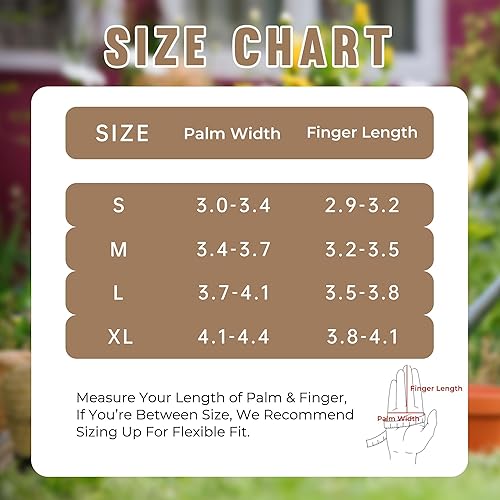 Miniatura 128 de HANDLANDY - Guantes de jardinería para poda de rosales para hombres y mujeres, guantes largos a prueba de espinas, de cuero de cerdo, transpirables