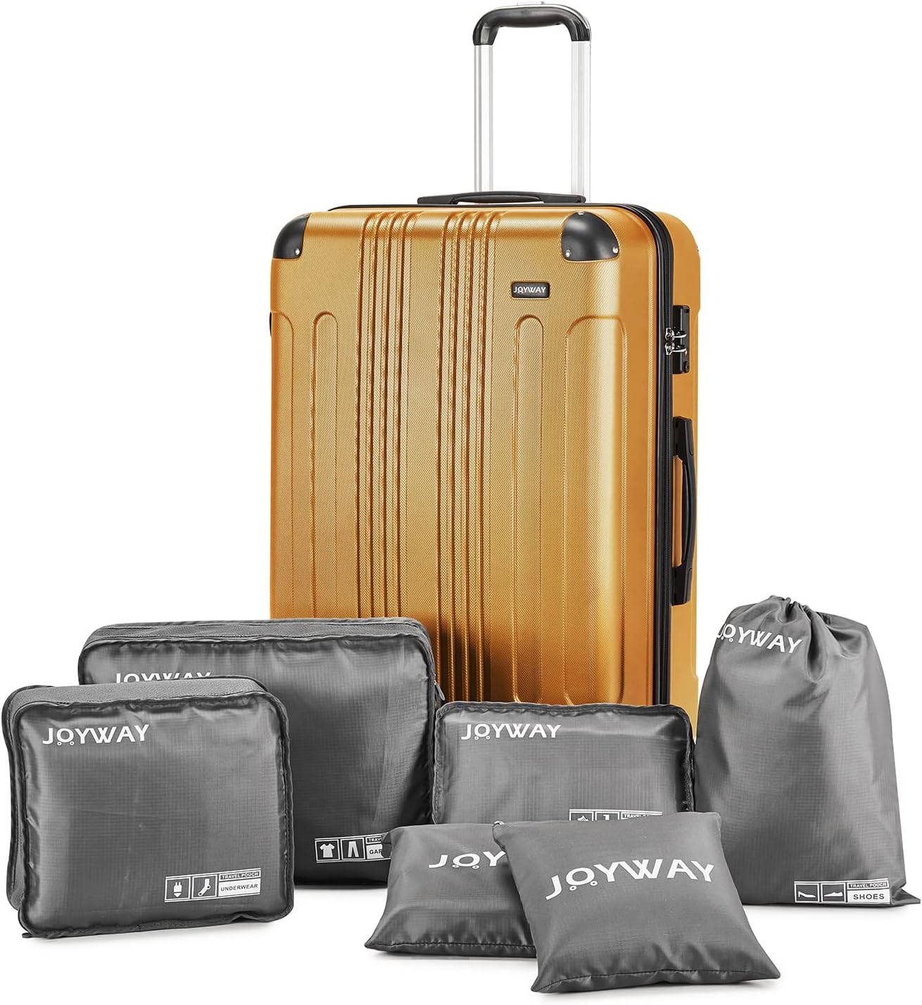 Joyway Luggag 7Piece Travel Sets,28 inch Suitcase with