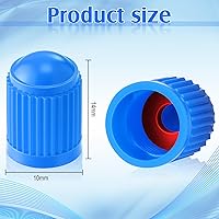 Vista 2 de Outus 20 piezas de tapas de vástago de válvula de neumático Tapas de válvula de neumático de plástico universales negras para bicicleta, bicicleta