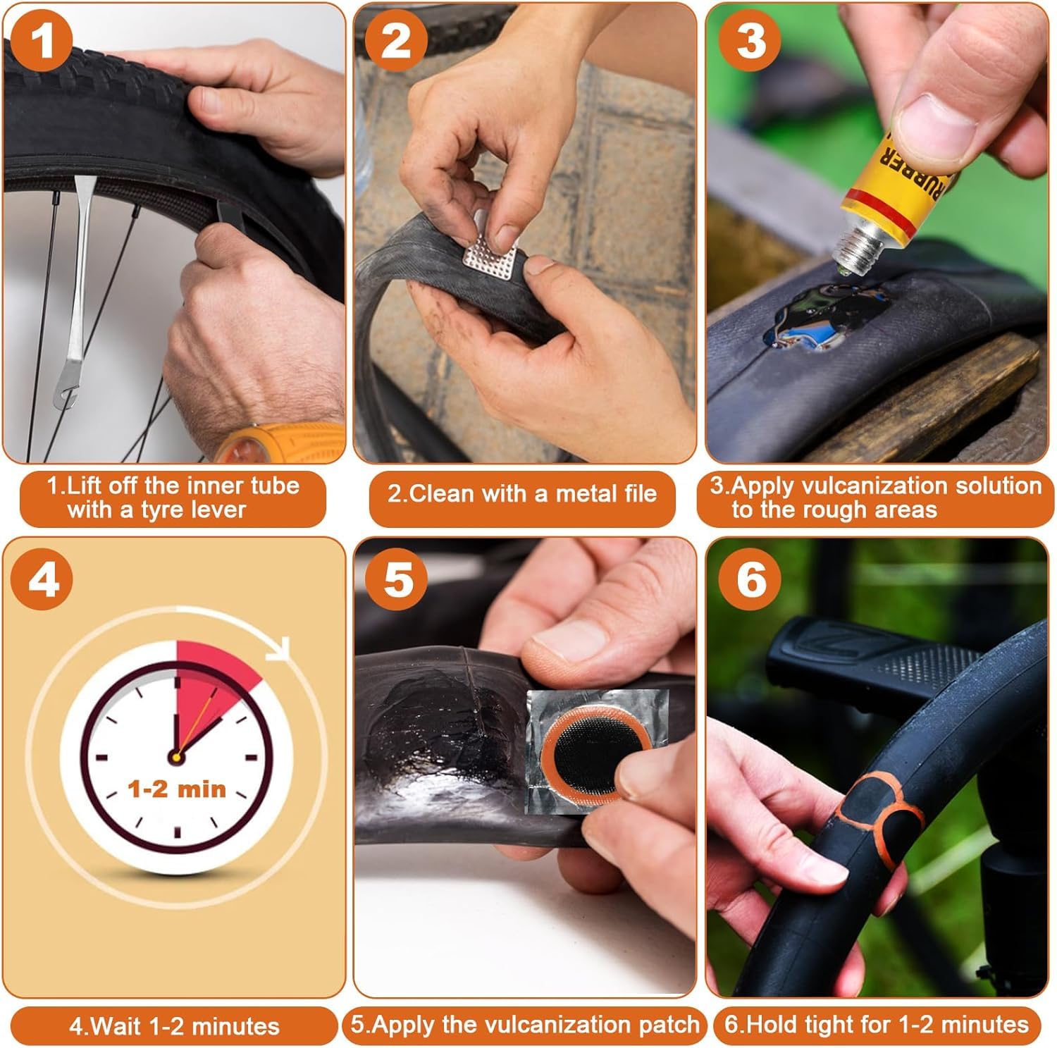 Tongboke 68 pièces Kits de Réparation de VéLo,Rustine Velo Kit Reparation Velo Pneu Velo,avec