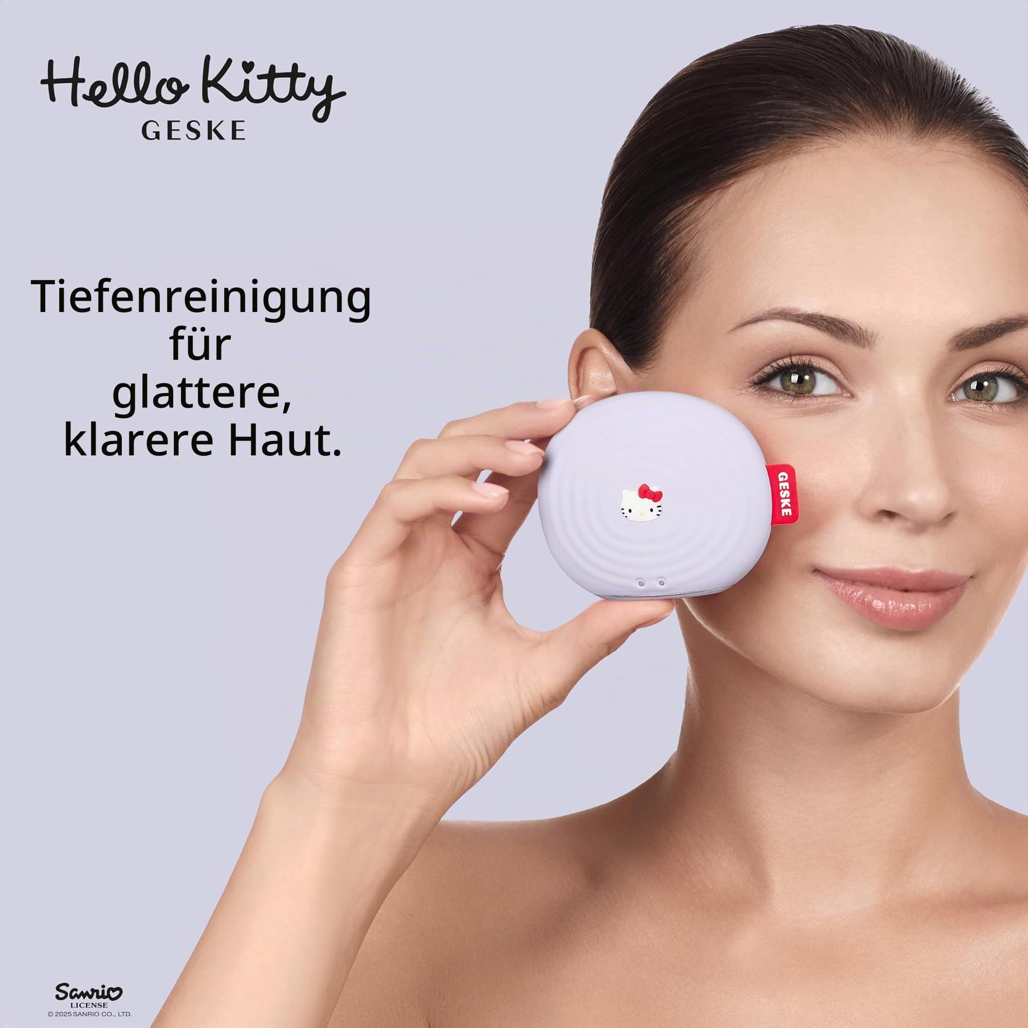 GESKE x Hello Kitty | SmartAppGuided™ Sonic Facial Brush | 4 in 1 | Elektrische Gesichtsreinigungsbürste | Reinigungsbürste | Gesichtsbürste | Hautreinigung | Skincare | sanfte Reinigung