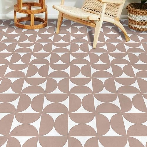 Miniatura 4 de Alwayspon T045 - 12 calcomanías mate para azulejos de pared, autoadhesivas, para cocina, baño, 5.9 x 5.9 in, color rosa medio redondo, 12 unidades