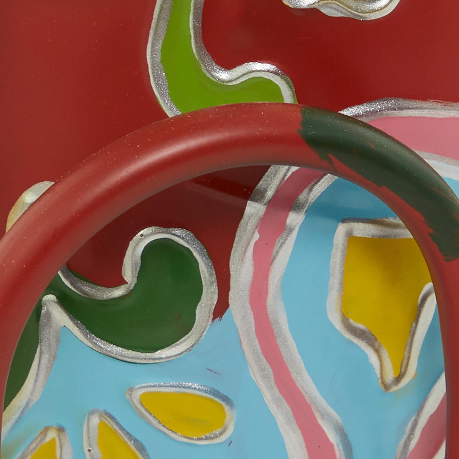 Deco 79 Metal Dog Decorative Garden Sculpture Indoor Outdoor Garden Statue with Floral Pattern, Outdoor Sculpture 7" x 11" x 17", Multi Colored