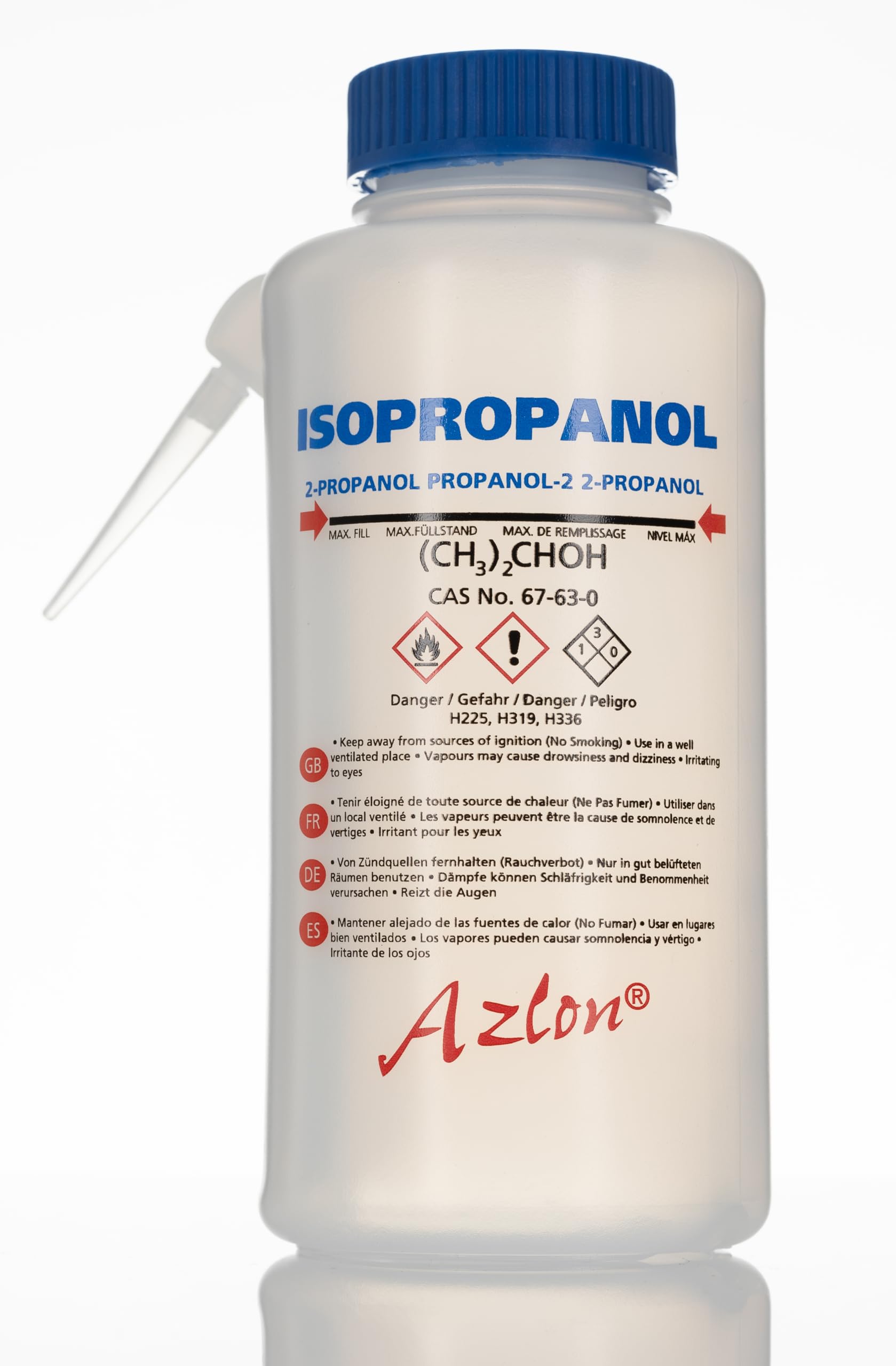RS PRO Polyethylen Laborflasche 500ml Spritzflasche Weithalsig, Packung a 5 Stück