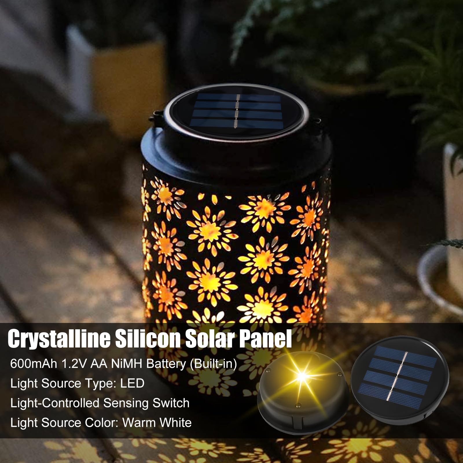 Solar Light Vervanging Met 8cm Lamp, 2 Stuks Zonnepaneel Lantaarn Vervangende Cover Vervangende Lamp Voor Hangende Lantaarns Diy Solar Led Verlichting Tuin