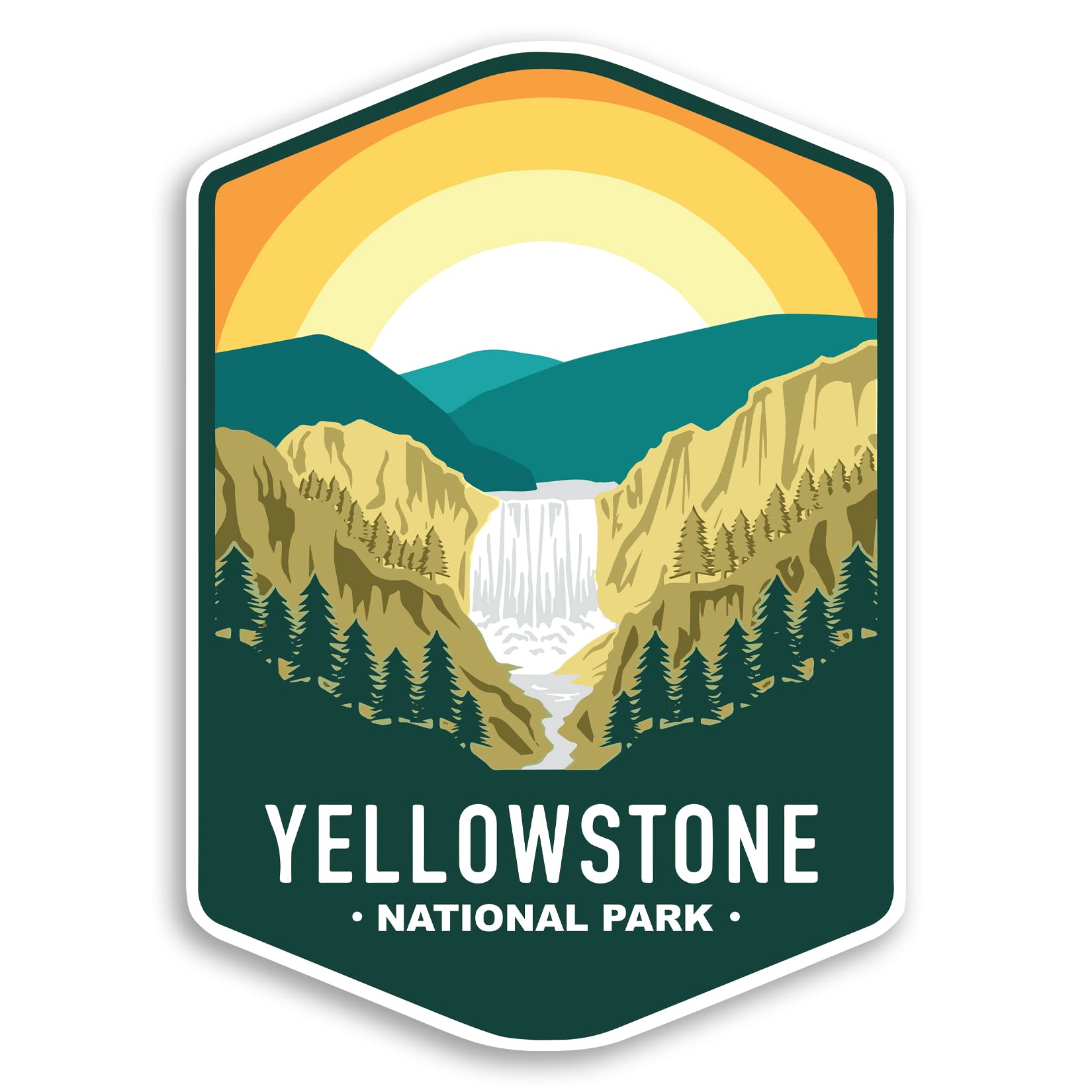 Calcomanía de Yellowstone National Park para personalizar tu computadora de 4x5.5''