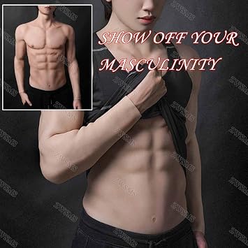 Silicone Muscle Suit Long Sleeve Simulation Muscle Fake Chest Bodysuit Costume Shaper Stronger for Cosplay