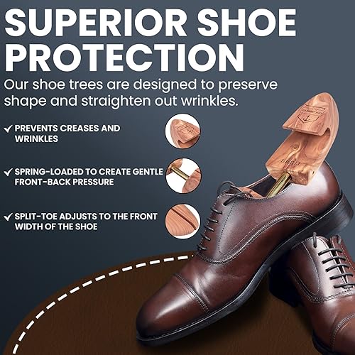 Miniatura 4 de Árbol de zapato de cedro HOUNDSBAY - Hormas de zapatos para hombre y mujer, zapatillas, ensanchador y moldeador