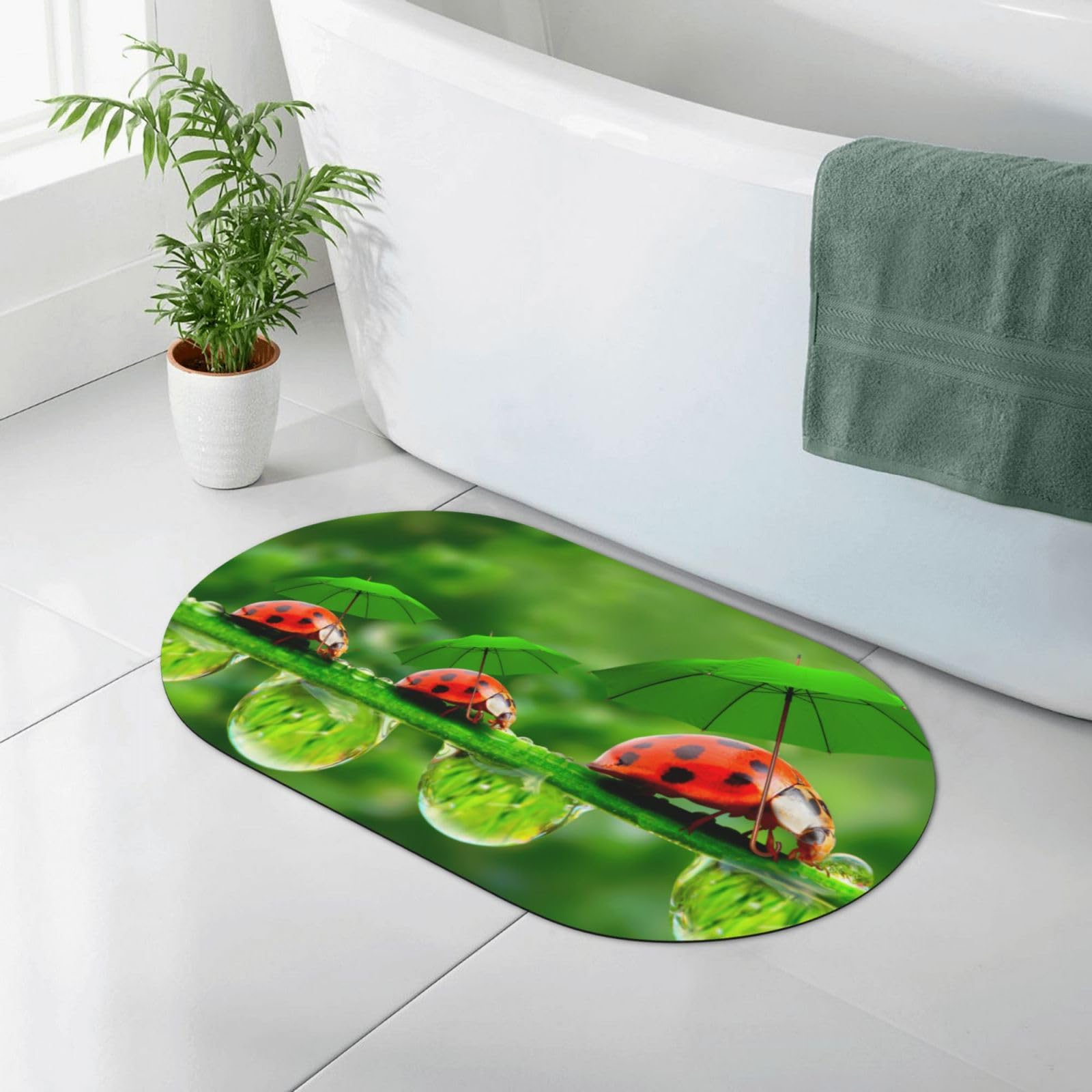 Tapis de salle de bain en caoutchouc et diatomite douce 50 x 80