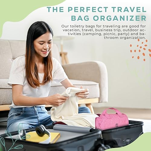 Miniatura 6 de Ceshain Neceser colgante 4 en 1, Rosado, Neceser colgante