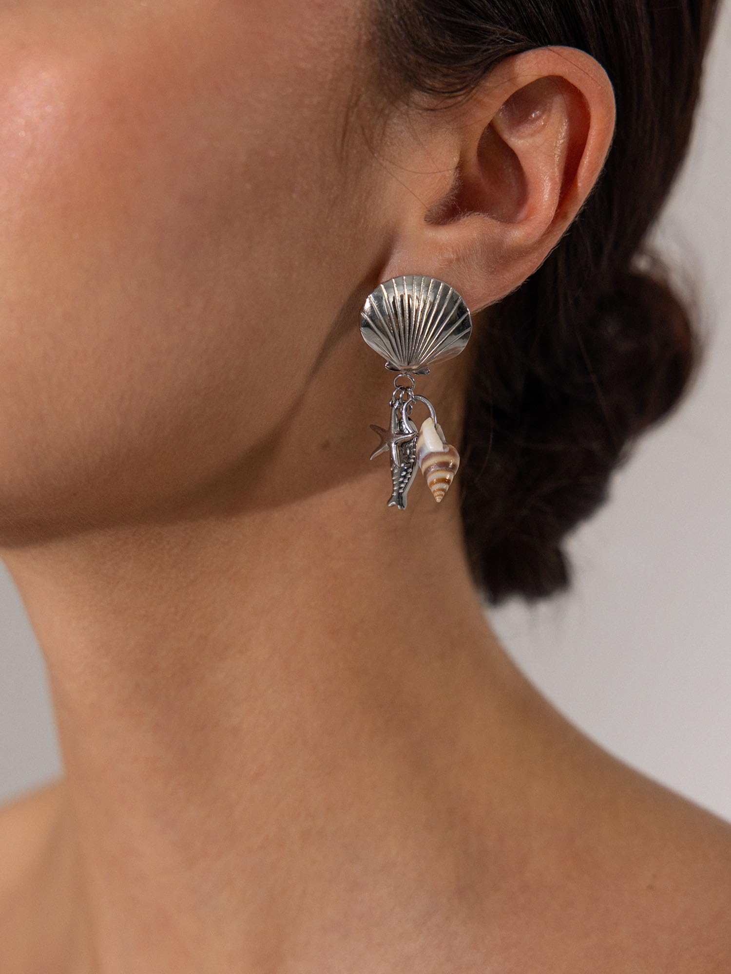 Purelei Ocean Crush Schmuckset für Damen – Halskette & Ohrringe mit maritimen Anhängern (Muschel, Seestern, Fisch) aus Edelstahl – Statement Schmuck Set für Sommer, Urlaub & besondere Anlässe