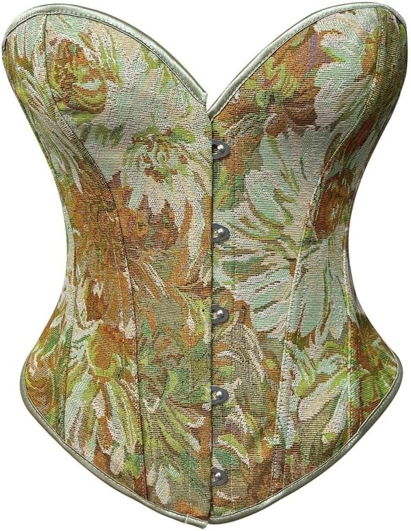 Alivila.Y Fashion Womens Vintage Floral Denim Overbust Corset Bustier Top