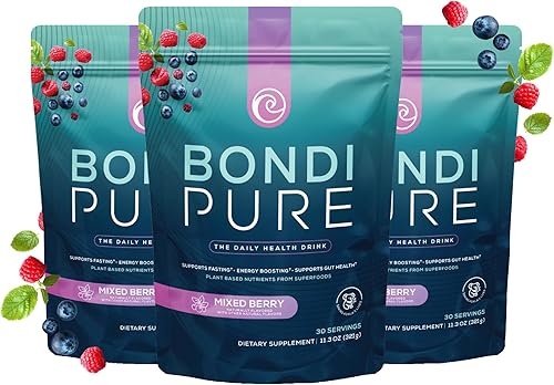 Bondi Pure - Bebida diaria de salud y desintoxicación - Promueve la salud intestinal y el apoyo energético durante una limpieza o ayuno intermitente
