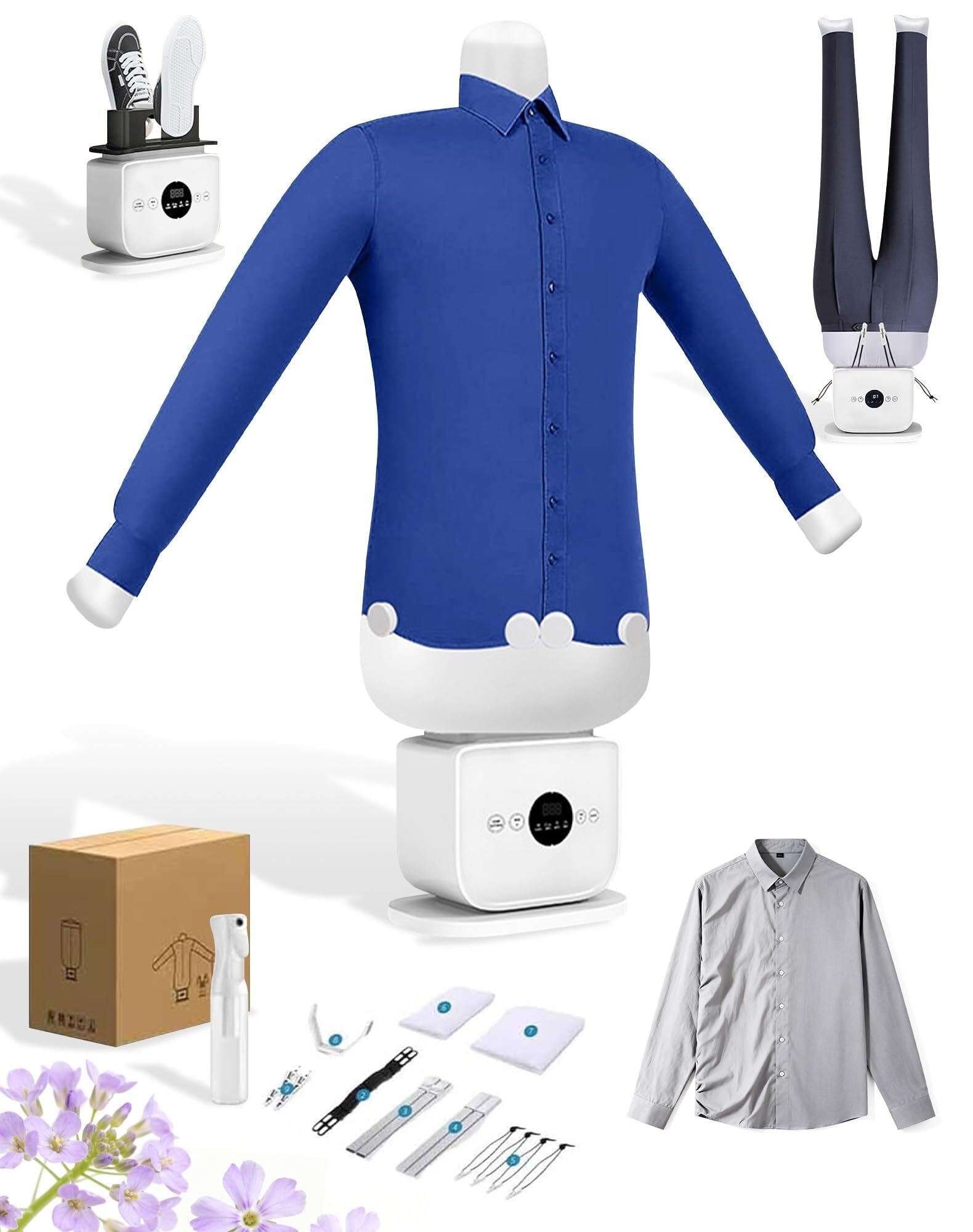 Ferro a vapore automatico 2026 Stiratrice a mani libere aggiornata 3.0 con funzione touch, asciugatura ad aria calda, tempo di stiratura veloce di 8 minuti per camicie, pantaloni, giacche e scarpe