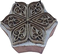 Vista 9 de Royal Kraft Sellos de madera de latón para impresión de bloques en arcilla, cerámica, tela BHJtag010