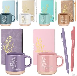 Didaey 6 Set Employee Appreciation Gifts Set 13oz Mugs Journal Pens Bulk