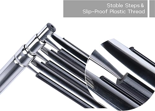 Miniatura 7 de Escalera para lancha de 3 escalones, de acero inoxidable 304, telescópica, plegable, para barco pontón, muelle, escalera de natación para barco