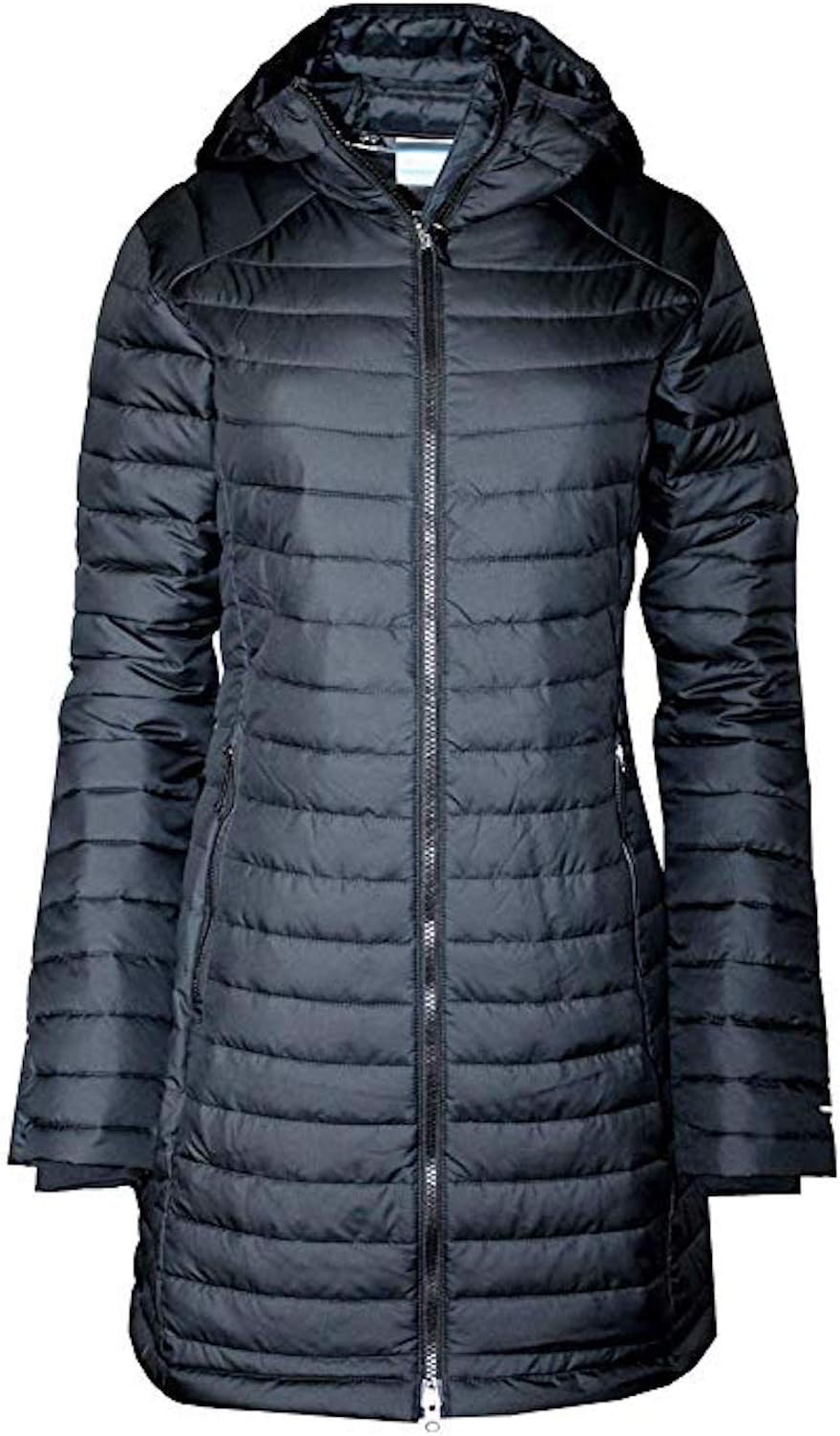 Women's White Out Mid Omni Heat Long Hooded Light Jacket Coat Puffer Plus/Regular