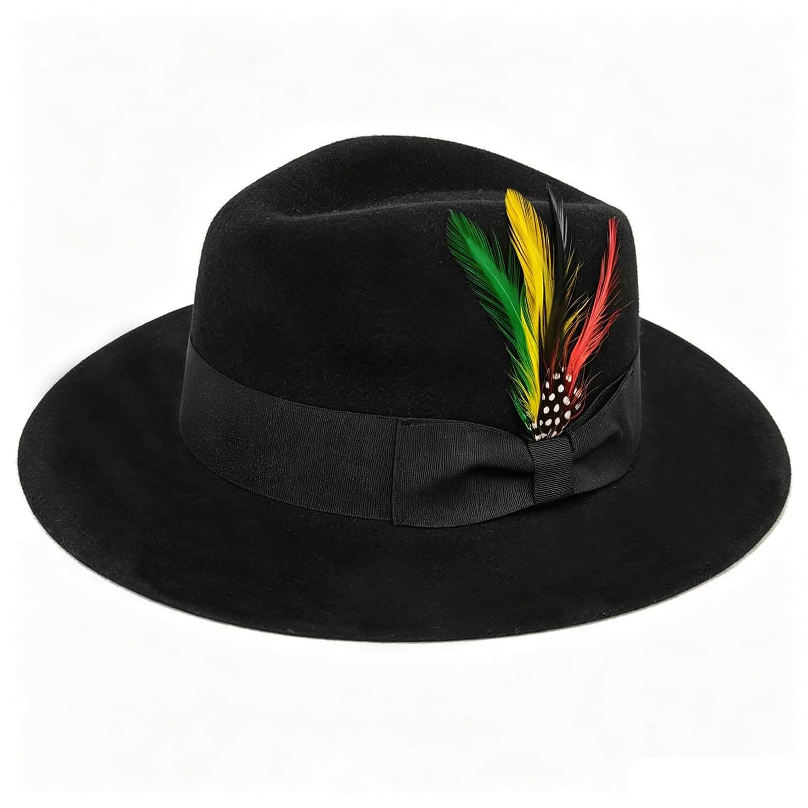 HEYANN Wide Brim Fedora Hat,100% Wool Mens Trilby Retro Womens Fedora Hats Felt Panama Unisex Casual Sun Jazz Hats