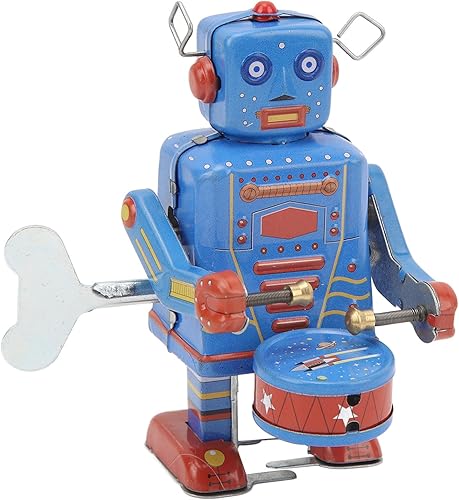 Miniatura 3 de Juguete de robot de batería mecánica, metal de cuerda de juguete, robot de cuerda de hojalata, retro, hecho a mano, robot de cuerda para niños,