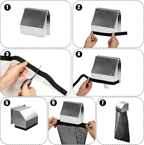 Miniatura 4 de 2 bolsas de pelusa para secadora, recogedor de bolsas de pelusa para secadora con 2 trampas adhesivas mágicas para secadora al aire libre,