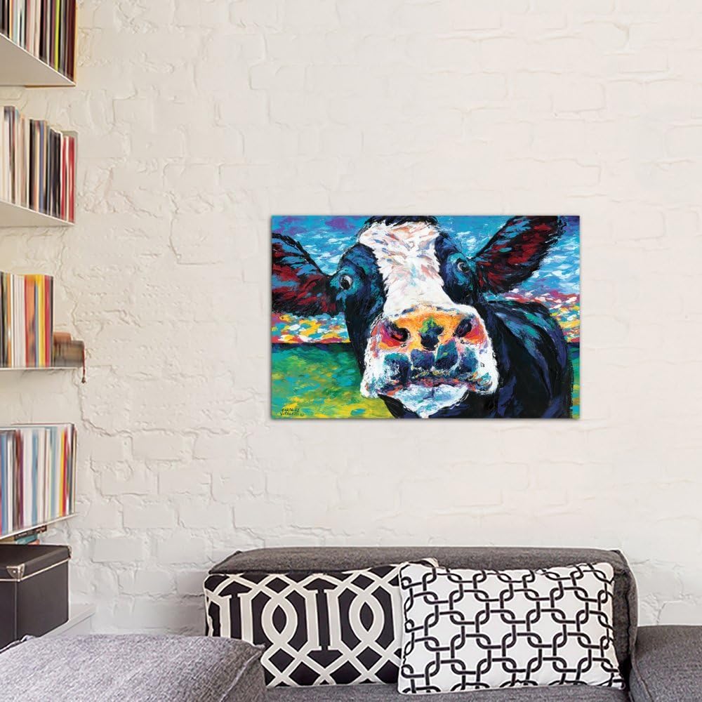 Blасk Frіdау Clеаrаnсе iCanvasART Curious Cow II Canvas Print by Carolee Vitaletti, 18 x 12