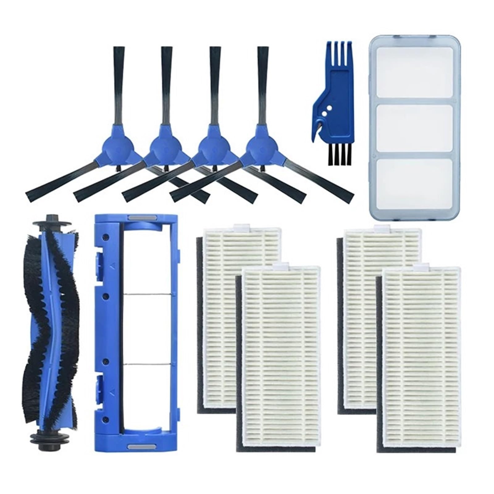 Kompatybilny z Eufy Robovac 11S / 25C / 30 / 30C / 35C / 12 / 15T / 15C Slim Robot Części do odkurzaczy Główna pokrywa szczotki bocznej Filtr Hepa(Set-13)