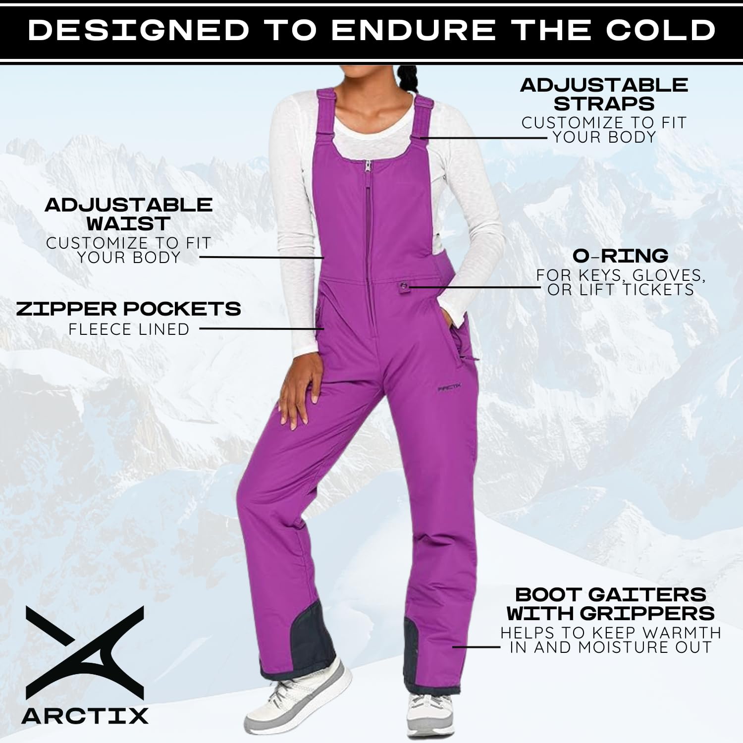 ARCTIX Youth Insulated Overall Snow Bib - Ogrodniczki zimowe Uniseks - dzieci