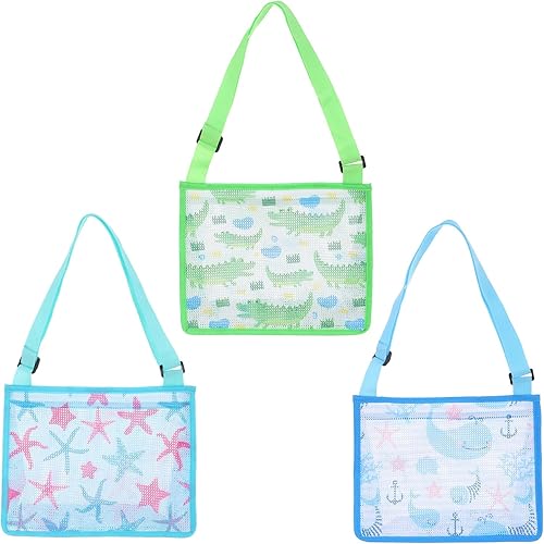 Miniatura 9 de Juguete de playa para niños bolsa de malla de playa de verano con cremallera para piscina accesorios de natación bolsas para niños y niñas